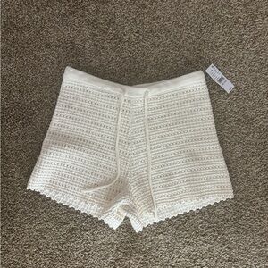 Pacsun Cream Crochet Shorts
